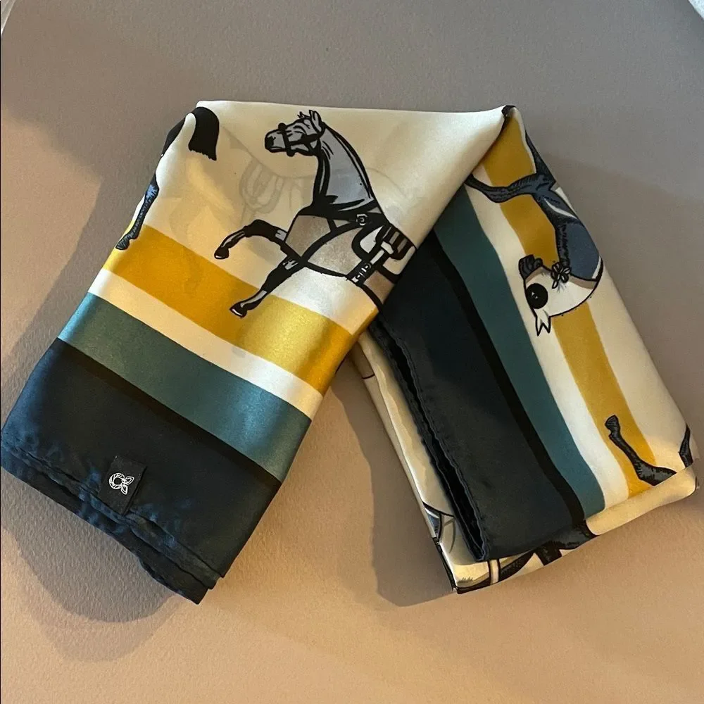 Equestrian Print Scarf N1332